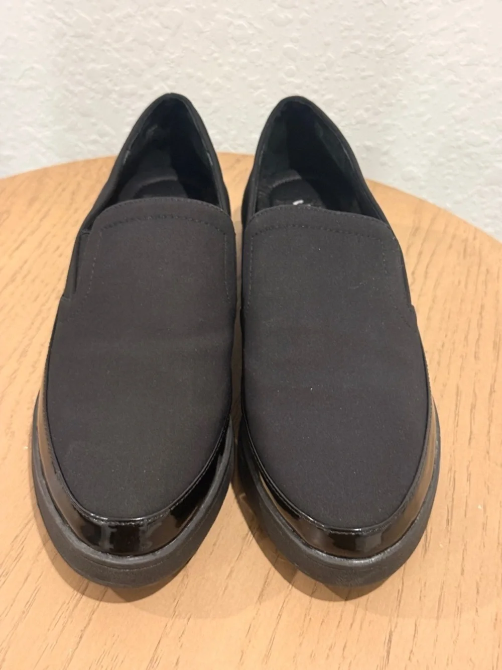 Donald J. Pliner Black Slip-On Platform Loafers‎